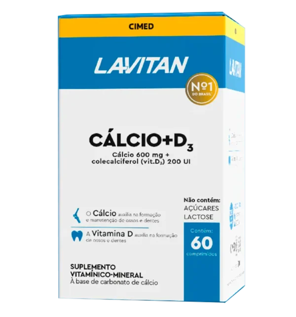 LAVITAN VIT CALCIO + D3 COMP FR C/60 - Imagem 2