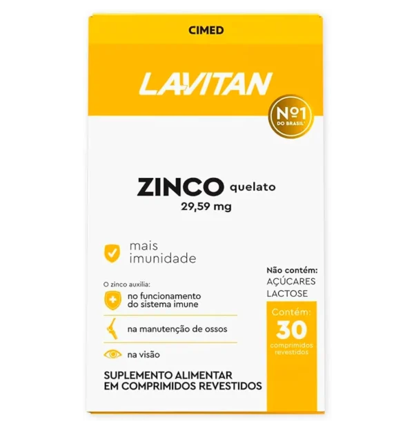 LAVITAN ZINCO 29,59 MG COMP REV FR X 30